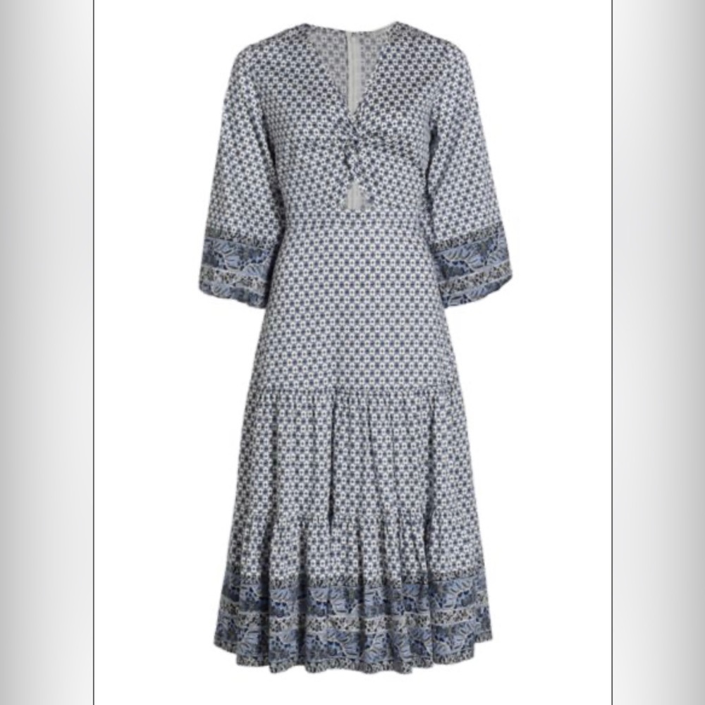 VERONICA BEARD Dinia Geometric Dress Boho cotton size 6 small New! - Picture 8 of 10